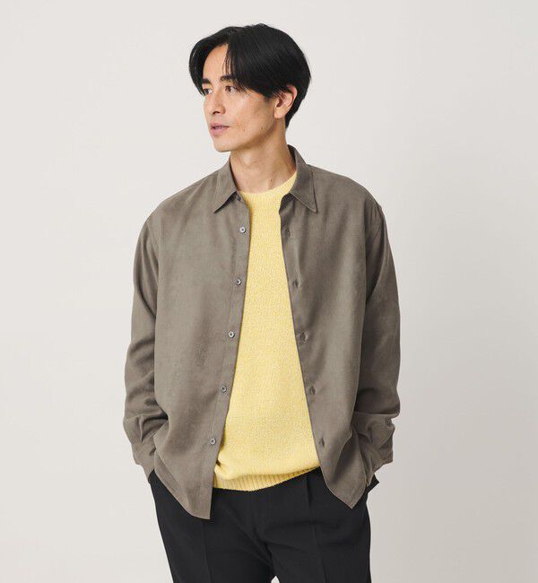 BEAUTY&YOUTH UNITED ARROWS「スエードタッチ レギュラー スクエア シャツ FORM型」|シャツ・ブラウス|