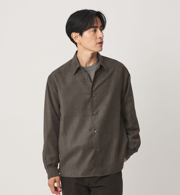BEAUTY&YOUTH UNITED ARROWS「スエードタッチ レギュラー スクエア シャツ FORM型」|シャツ・ブラウス|
