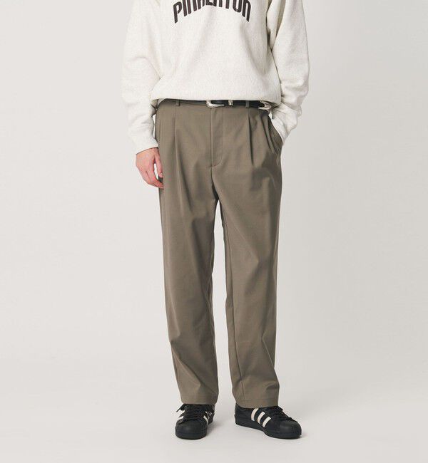 BEAUTY&YOUTH UNITED ARROWS「ダブル レイヤード バルーン イージー パンツ NO.9 ヨコストレッチ」|チノ|