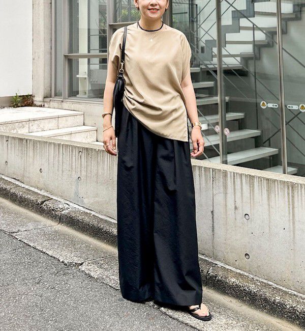 NOLLEY'S「《セットアップ対応》ウォッシャブルサンドウォッシュアシメブラウス」|シャツ・ブラウス|