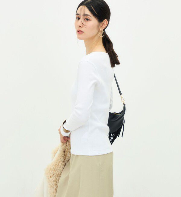 NOLLEY'S「ウォッシャブルヴィンテージリブアシンメトリープルオーバー」|Tシャツ・カットソー|