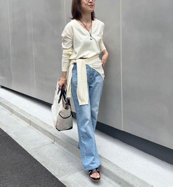 NOLLEY'S「【 SHOP PRESS二見別注カラー】レイヤードピース付きVネックプルオーバー」|ニット・セーター|