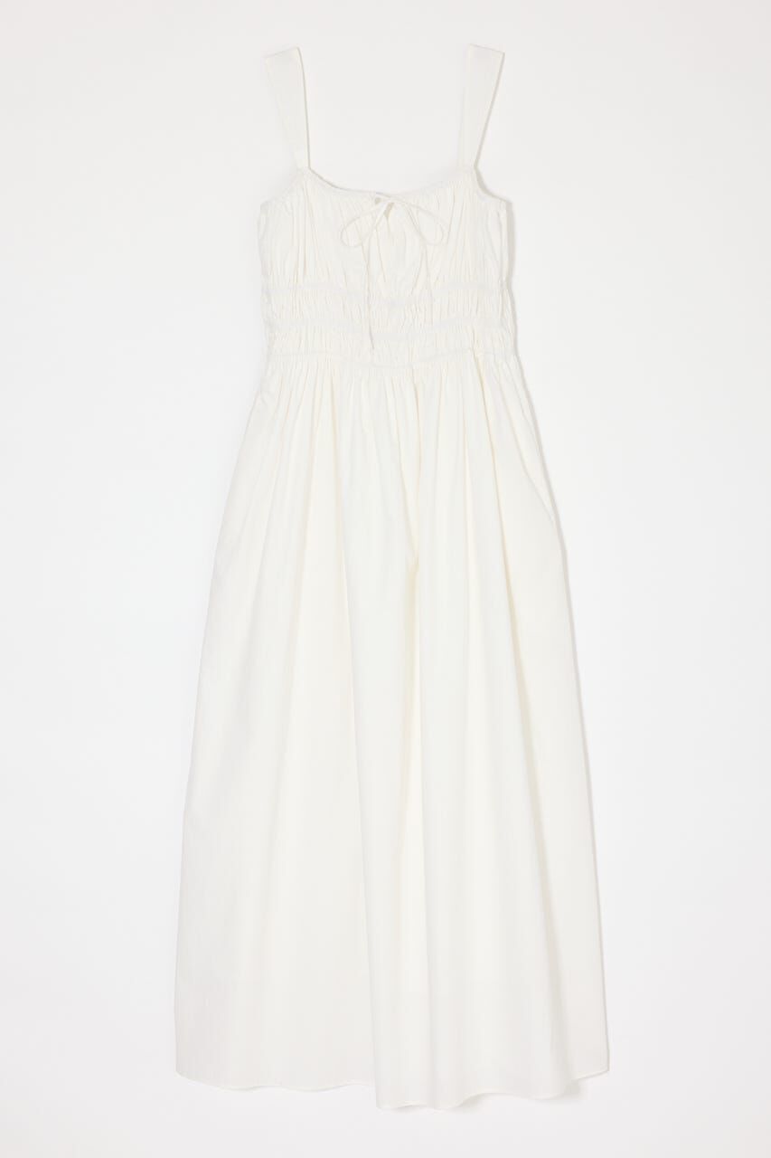 MOUSSY「COTTON GATHER CAMI ドレス」|ワンピース|O/WHT1