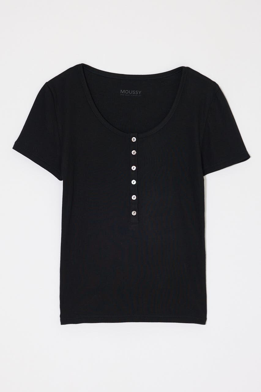 MOUSSY「ES HALF SLEEVE トップス」|Tシャツ・カットソー|BLK