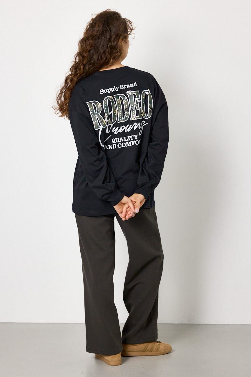 RODEO CROWNS「ホットフィットスタッズロゴロングTシャツ」|Tシャツ・カットソー|