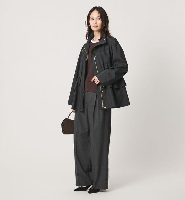 UNITED ARROWS「タフタ ペプラム フリル ブルゾン ‐はっ水‐」|ブルゾン・スタジャン|