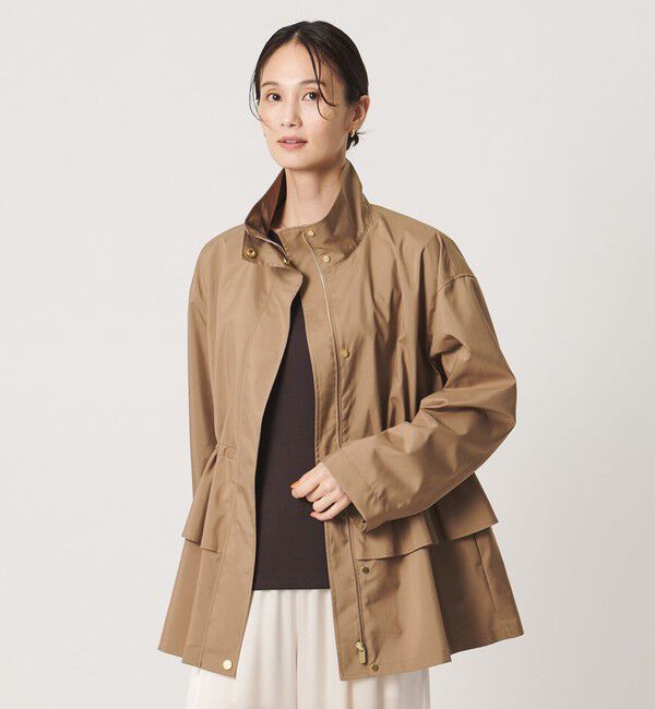 UNITED ARROWS「タフタ ペプラム フリル ブルゾン ‐はっ水‐」|ブルゾン・スタジャン|
