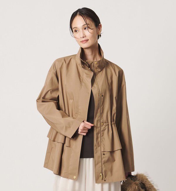 UNITED ARROWS「タフタ ペプラム フリル ブルゾン ‐はっ水‐」|ブルゾン・スタジャン|