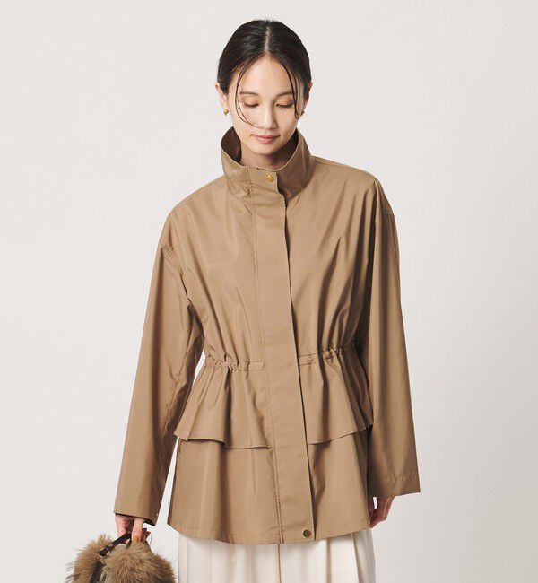 UNITED ARROWS「タフタ ペプラム フリル ブルゾン ‐はっ水‐」|ブルゾン・スタジャン|