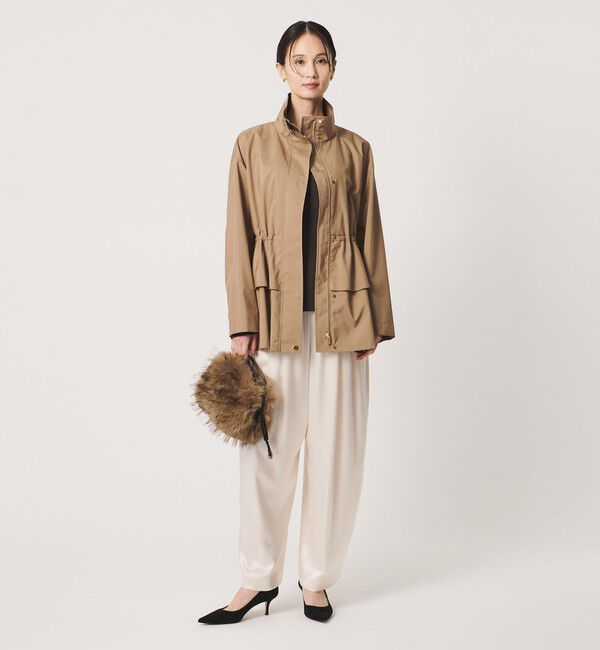 UNITED ARROWS「タフタ ペプラム フリル ブルゾン ‐はっ水‐」|ブルゾン・スタジャン|