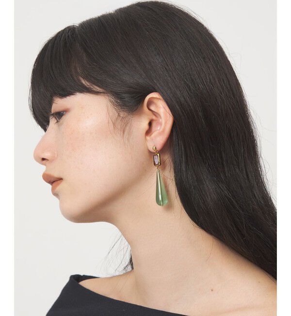 EMMEL REFINES「＜EMMEL REFINES＞EM ドロップ ガラス ピアス」|その他|