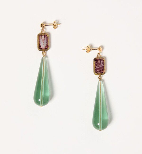 EMMEL REFINES「＜EMMEL REFINES＞EM ドロップ ガラス ピアス」|その他|