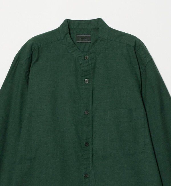 UNITED ARROWS green label relaxing「ナチュラル フィット ビエラバンドカラー 長袖 シャツ」|シャツ・ブラウス|