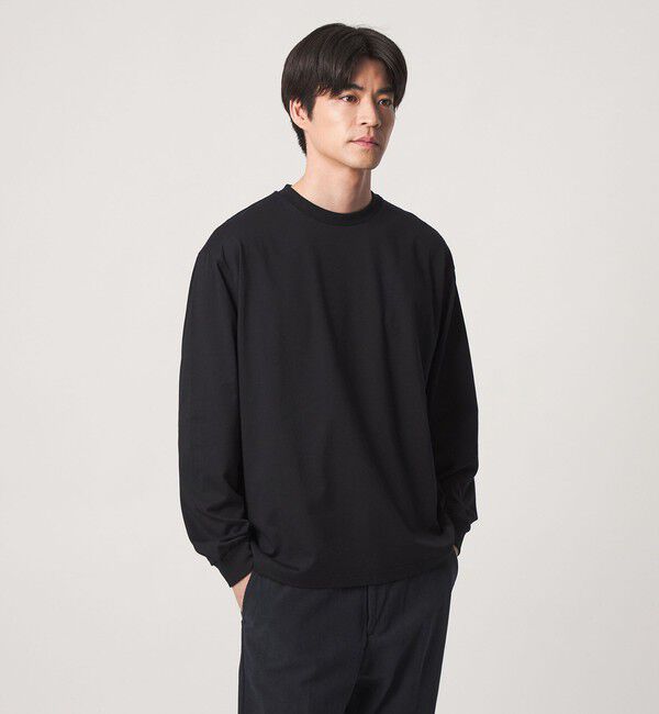UNITED ARROWS green label relaxing「【WEB限定】JUST fit デイリー ワイド 長袖 Tシャツ -吸水速乾・抗菌-」|Tシャツ・カットソー|