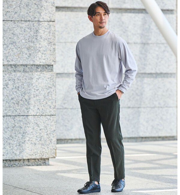 UNITED ARROWS green label relaxing「【WEB限定】JUST fit デイリー ワイド 長袖 Tシャツ -吸水速乾・抗菌-」|Tシャツ・カットソー|