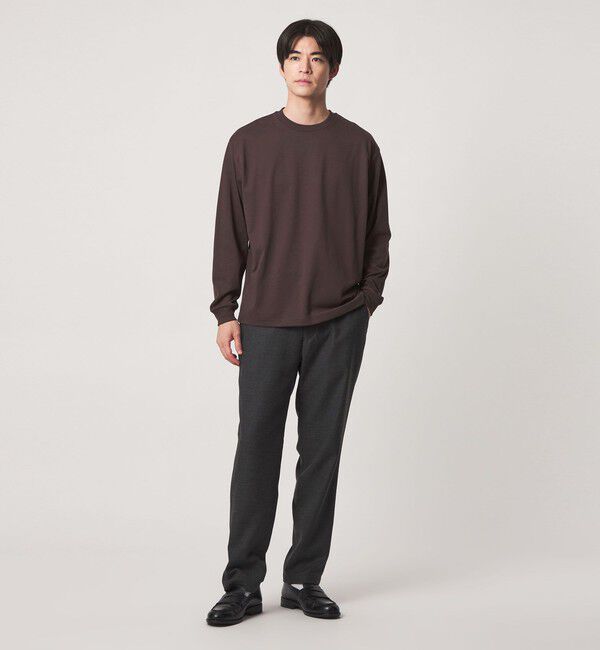 UNITED ARROWS green label relaxing「【WEB限定】JUST fit デイリー ワイド 長袖 Tシャツ -吸水速乾・抗菌-」|Tシャツ・カットソー|