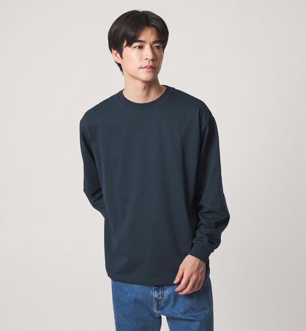 UNITED ARROWS green label relaxing「【WEB限定】JUST fit デイリー ワイド 長袖 Tシャツ -吸水速乾・抗菌-」|Tシャツ・カットソー|
