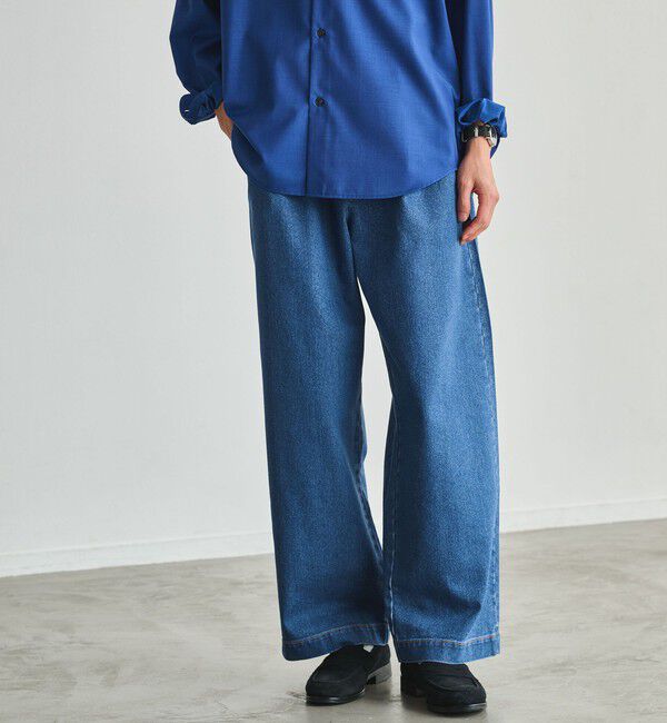 UNITED ARROWS green label relaxing「【別注/WEB限定】＜3/2 WORKS＞GLR ワイド デニム パンツ」|デニム|COBALT