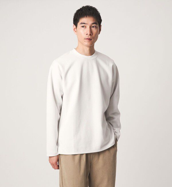 UNITED ARROWS green label relaxing「ダブルフェイス クルーネック 長袖 カットソー」|Tシャツ・カットソー|WHITE
