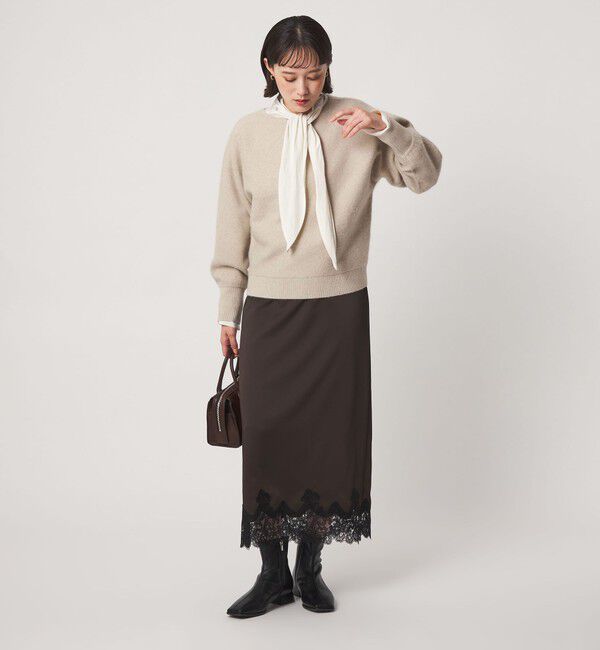 UNITED ARROWS green label relaxing「FOXブレンド ラメ フォルム ドルマン ニット」|ニット・セーター|