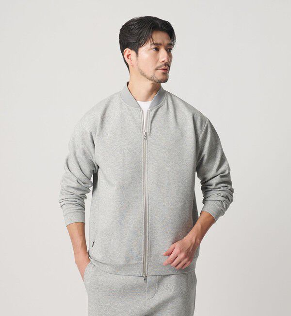 BEAUTY&YOUTH UNITED ARROWS「【WEB限定 WARDROBE SMART】ダブルニット ジップブルゾン/セットアップ対応【抗菌・防臭】」|ブルゾン・スタジャン|