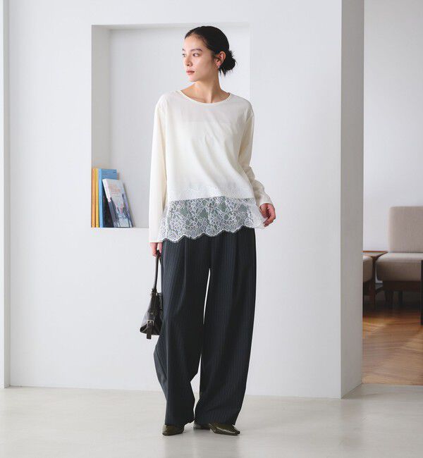 BEAUTY&YOUTH UNITED ARROWS「【WEB限定 Wardrobe DAILY MINIMAL】ヘムレース ブラウス ウォッシャブル」|シャツ・ブラウス|