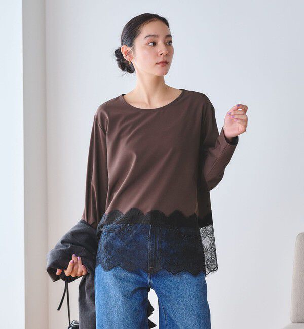 BEAUTY&YOUTH UNITED ARROWS「【WEB限定 Wardrobe DAILY MINIMAL】ヘムレース ブラウス ウォッシャブル」|シャツ・ブラウス|