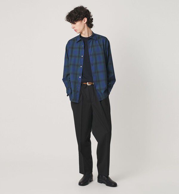 BEAUTY&YOUTH UNITED ARROWS「ウールブレンド 1プリーツ テーパード スラックス NO.9 ウォッシャブル」|チノ|