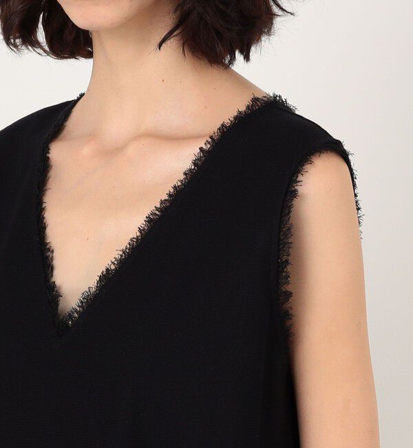 MACPHEE「コットンラッセル Vネックワンピース」|ワンピース|