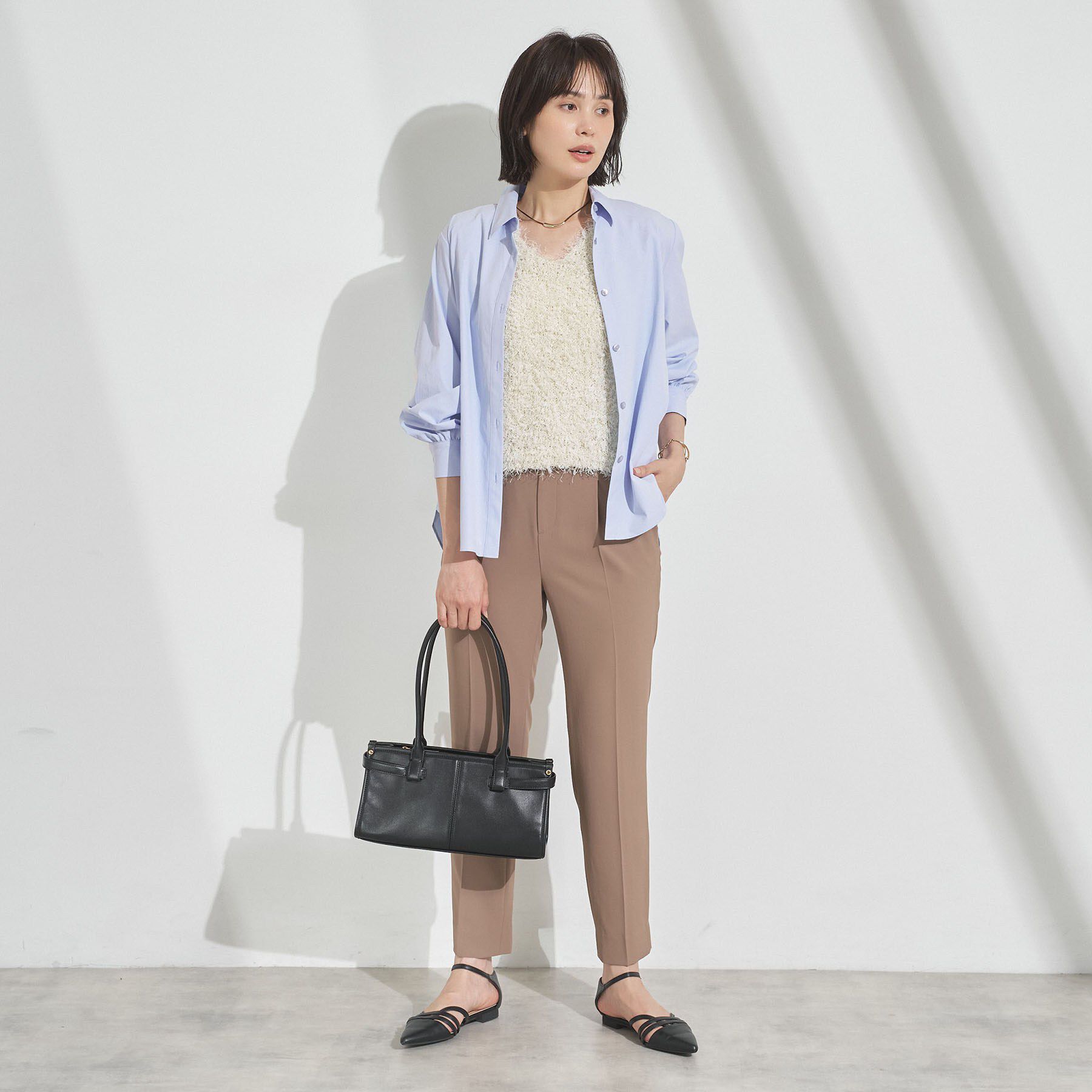INDIVI「【ストレッチ◎】取外し可ボウタイシャツ」|シャツ・ブラウス|