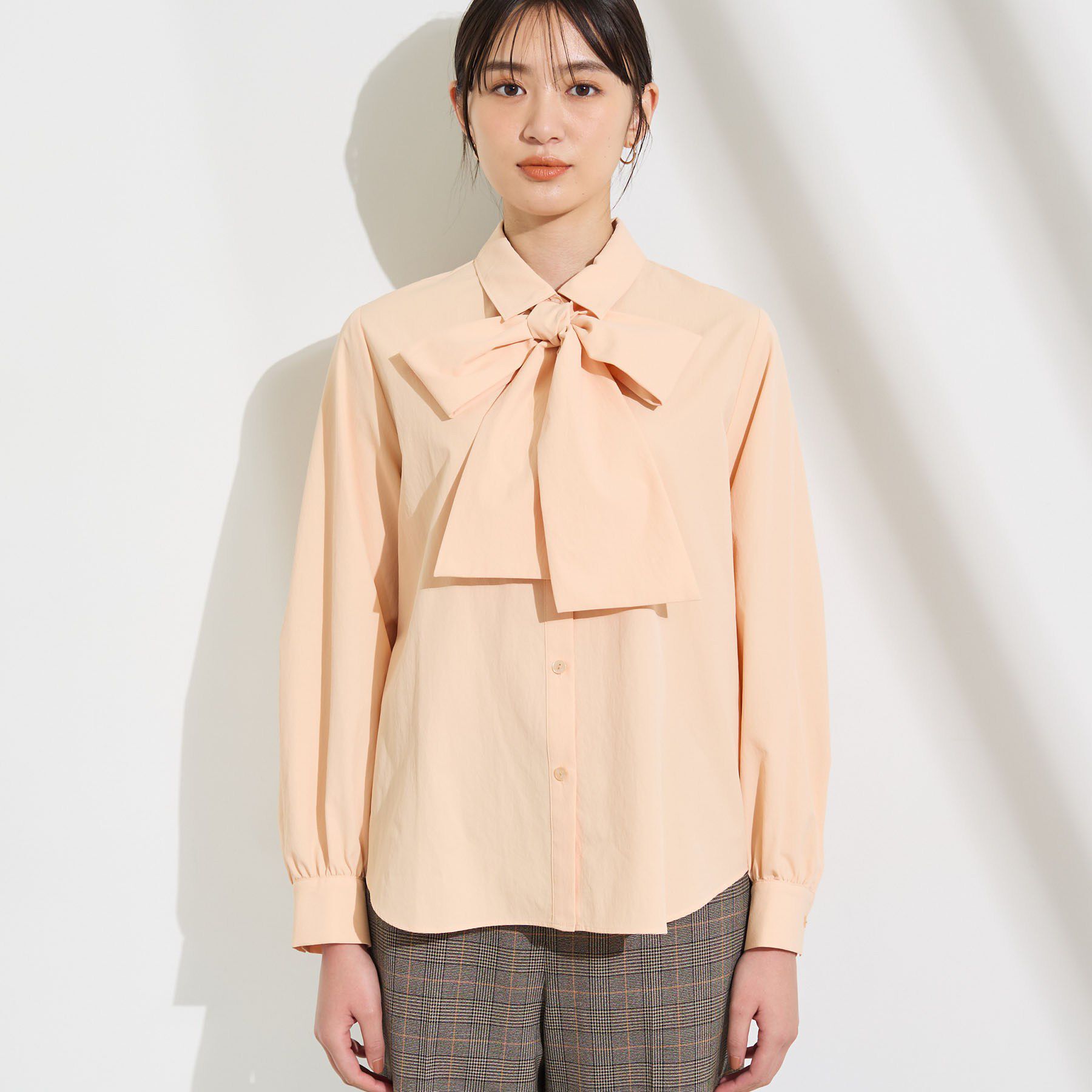 INDIVI「【ストレッチ◎】取外し可ボウタイシャツ」|シャツ・ブラウス|