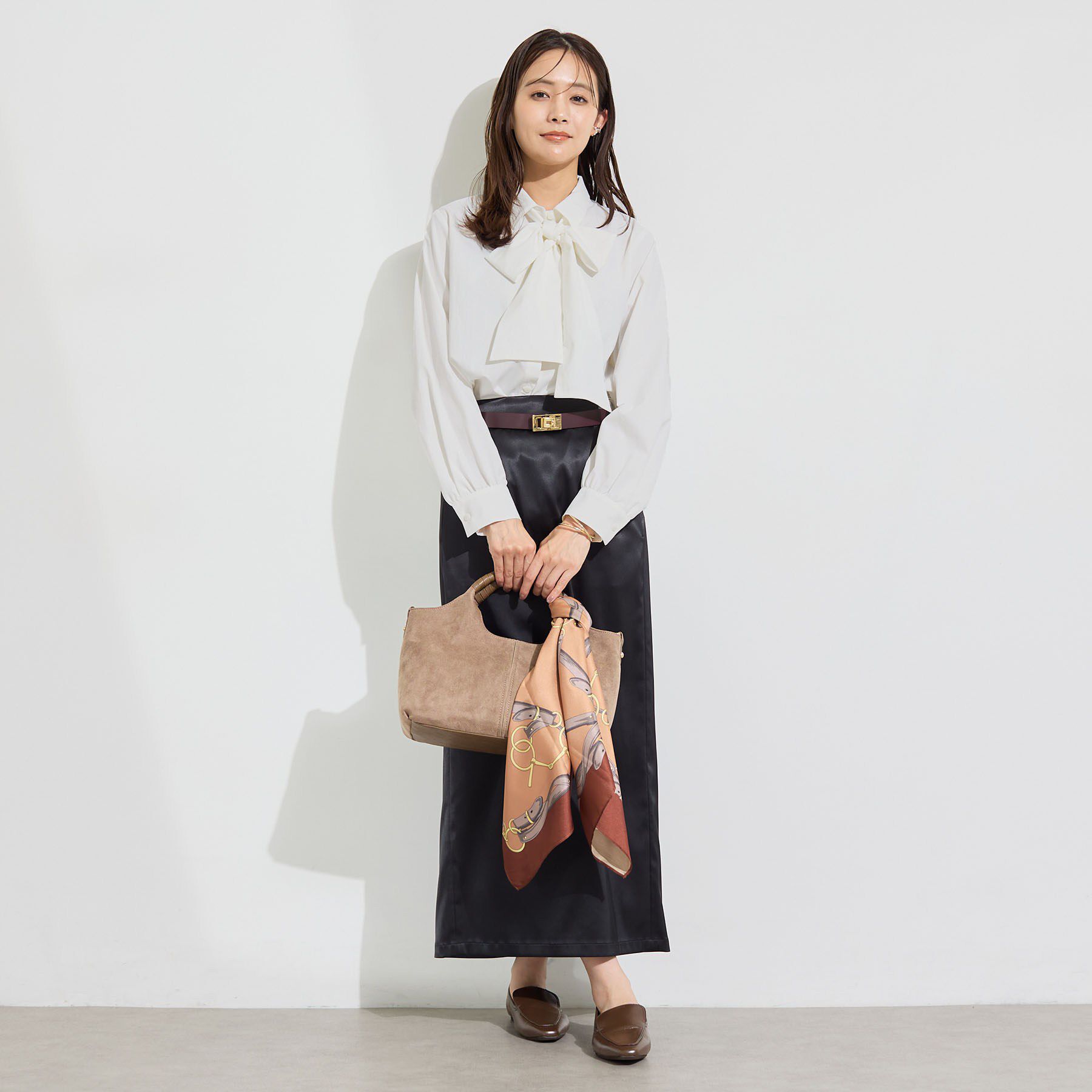 INDIVI「【ストレッチ◎】取外し可ボウタイシャツ」|シャツ・ブラウス|