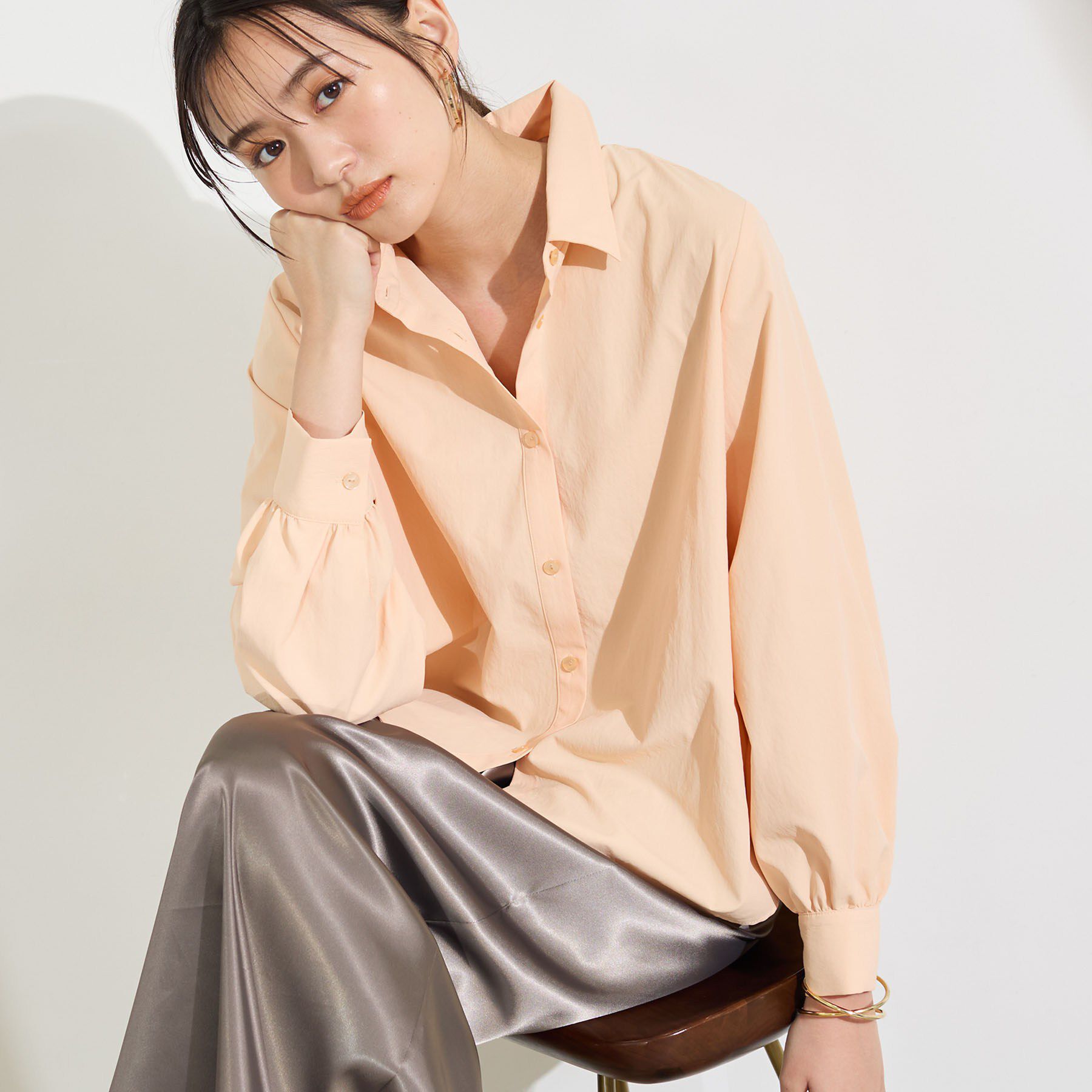 INDIVI「【ストレッチ◎】取外し可ボウタイシャツ」|シャツ・ブラウス|
