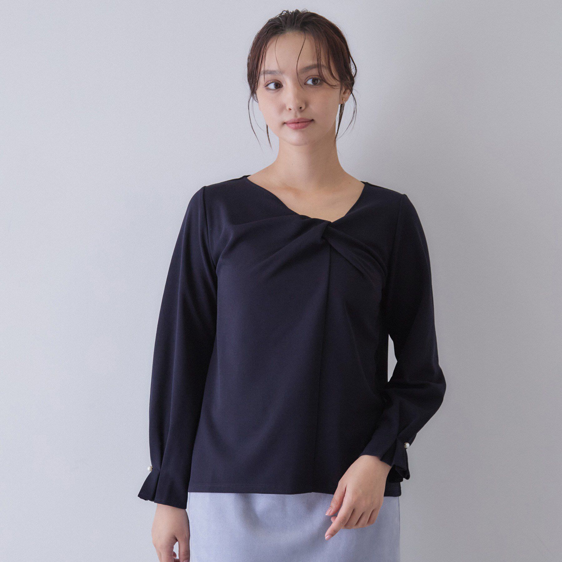 index「ツイストタックパール調トップス【洗濯機OK／イージーアイロン】」|Tシャツ・カットソー|