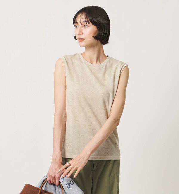 UNITED ARROWS「ラメ テンジク ノースリーブ カットソー」|Tシャツ・カットソー|
