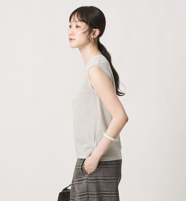 UNITED ARROWS「ラメ テンジク ノースリーブ カットソー」|Tシャツ・カットソー|