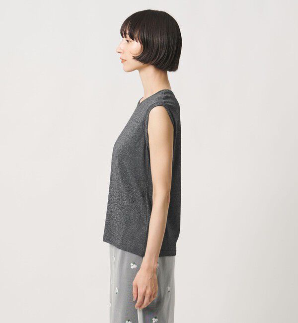 UNITED ARROWS「ラメ テンジク ノースリーブ カットソー」|Tシャツ・カットソー|