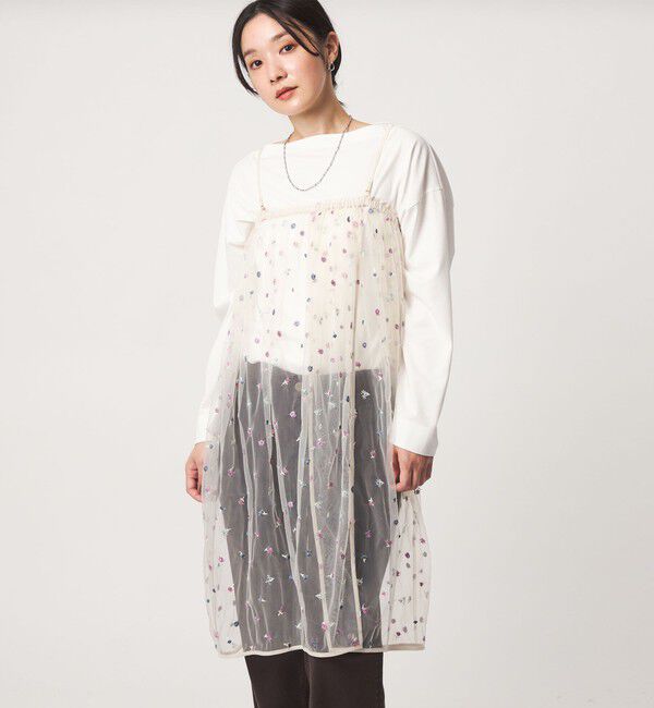 UNITED ARROWS green label relaxing「【WEB限定】＜at ease＞チュール シシュウ 2WAY スカート ワンピース」|その他|