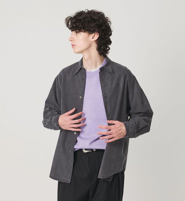 BEAUTY&YOUTH UNITED ARROWS「ガーメントダイ コットン レギュラー シャツ FORM型」|シャツ・ブラウス|DK.GRAY