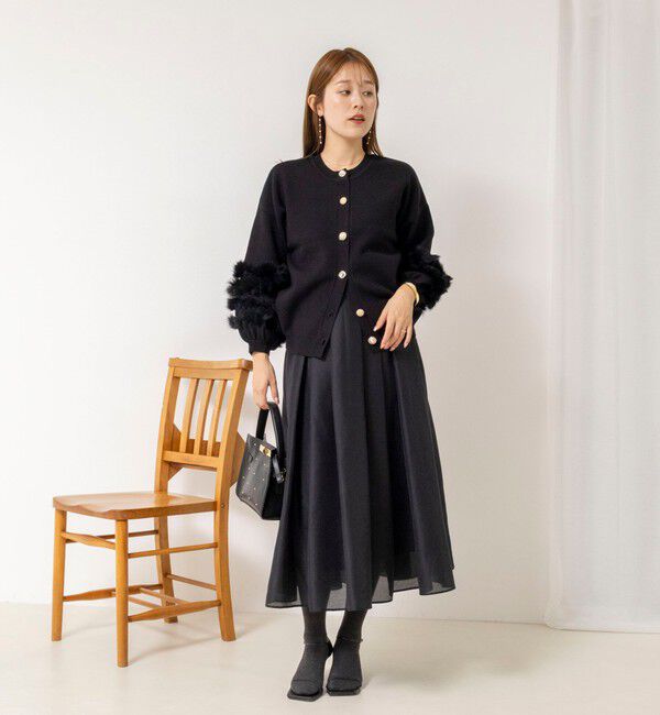 NOLLEY'S「【TORRAZZO DONNA/トラッゾドンナ】2WAY Rabbit Fur knit Top」|カーディガン|