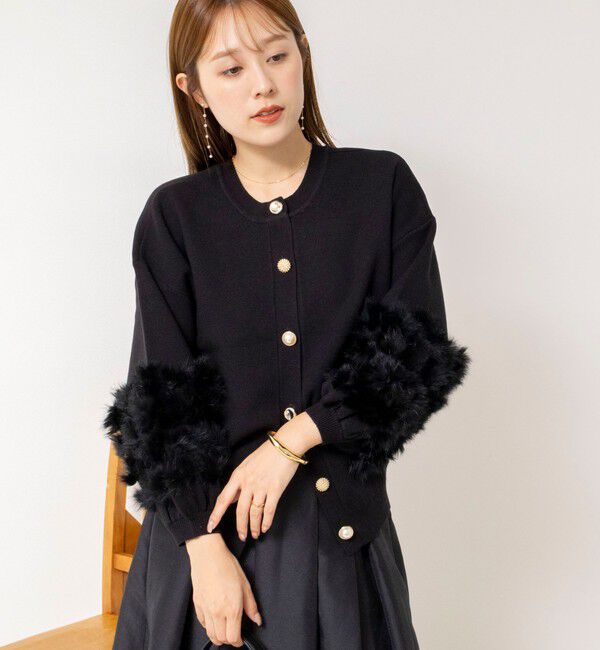 NOLLEY'S「【TORRAZZO DONNA/トラッゾドンナ】2WAY Rabbit Fur knit Top」|カーディガン|