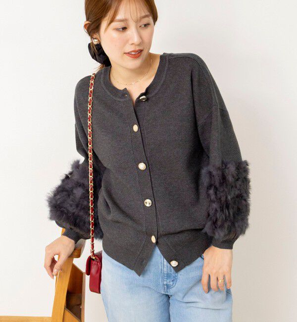 NOLLEY'S「【TORRAZZO DONNA/トラッゾドンナ】2WAY Rabbit Fur knit Top」|カーディガン|