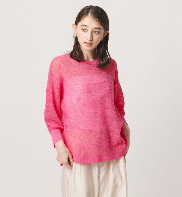 UNITED ARROWS「7分袖 ワッフル ニット」|ニット・セーター|