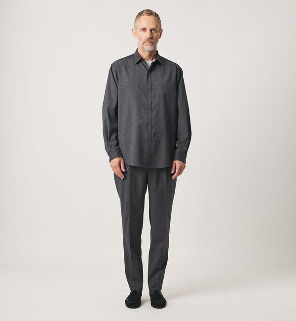 UNITED ARROWS「＜SOVEREIGN＞ウール トロピカル ハーフギャザー イージースラックス」|チノ|