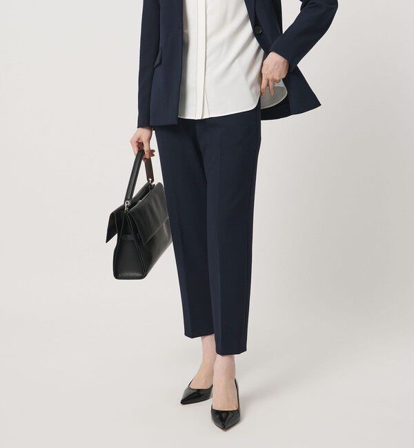 UNITED ARROWS「ダブルクロス スリムパンツ ‐ストレッチ ウォッシャブル‐」|スラックス|