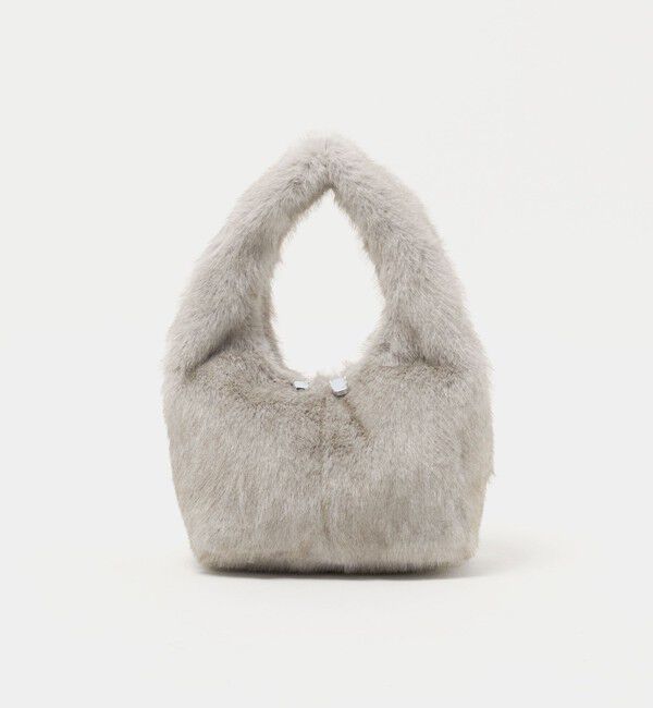 UNITED ARROWS「フェイクファー キューブ ワンハンドルバッグ」|ハンドバッグ|MD.GRAY
