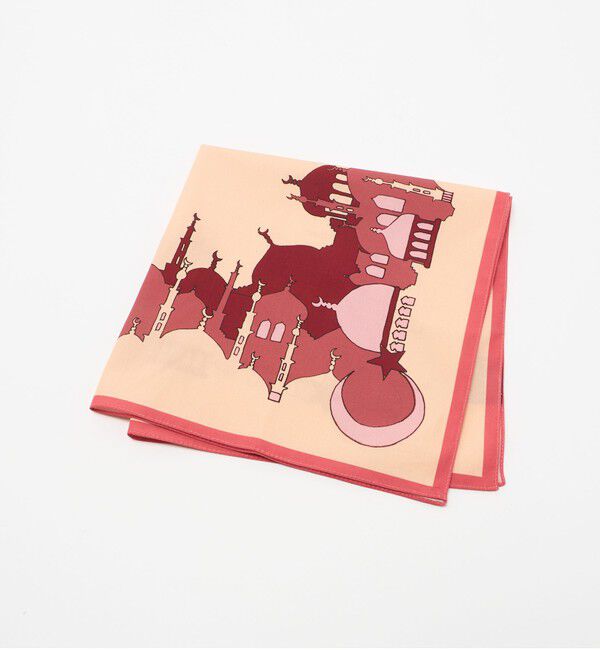 UNITED ARROWS green label relaxing「＜Dieffe Kinloch＞コットン プリント ハンカチ」|ハンカチ|PINK