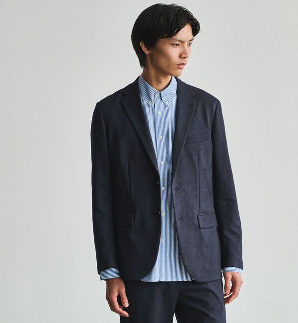 UNITED ARROWS green label relaxing「F-LET ナロー ジャケット -ストレッチ-」|テーラードジャケット|NAVY