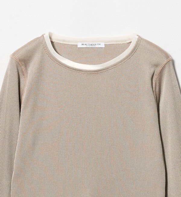 BEAUTY&YOUTH UNITED ARROWS「ポリエステルコットン テレコ チュール ドッキングプルオーバー」|Tシャツ・カットソー|