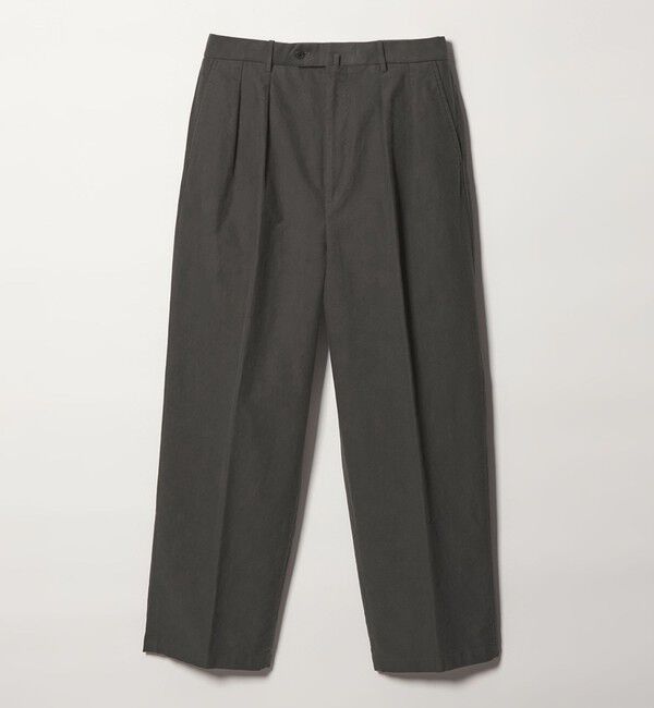 STEVEN ALAN「＜Steven Alan＞ ライトモールスキン イン ツープリーツ ドレス トラウザーズ II」|スラックス|DK.GRAY